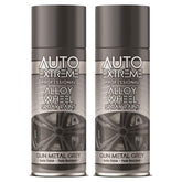 2X Auto Extreme Gun Metal Grey Spray Paint 400ml Spray Paint